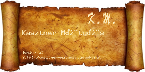 Kasztner Mátyás névjegykártya